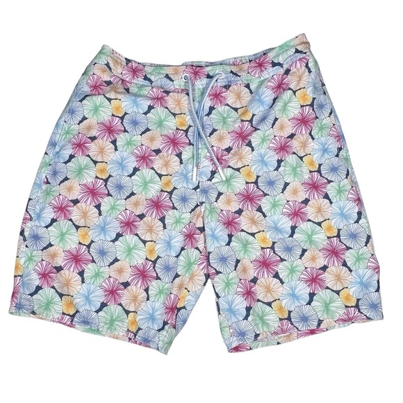 JOHNNIE-O West Coast Prep Nevis Floral Swim Trunks Board Shorts 8" Inseam Size L - Picture 1 of 16